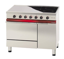 SPORÁK ELEKTRICKÝ CE 1051 VTR - 5 PLOTEN, EL. TROUBA PRO GN 1/1 + GRIL, NEUTRÁLNÍ SKŘÍŇKA