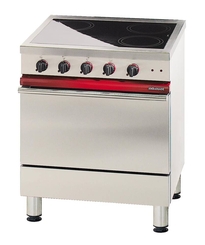 SPORÁK ELEKTRICKÝ CE 741 VTR - 4 PLOTNY, EL. TROUBA PRO GN 1/1 + GRIL